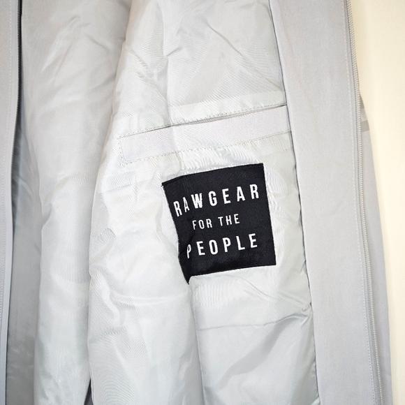 ✨NWT Rawgear bomber jacket Light Gray - Picture 2 of 6